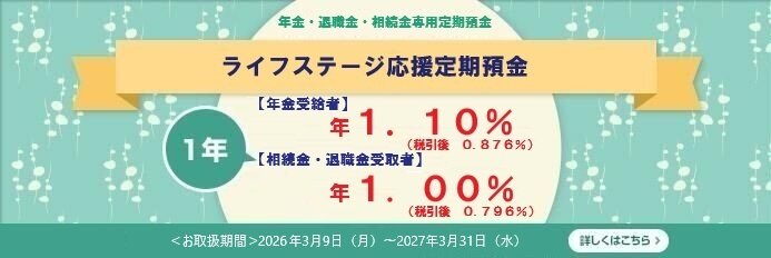 ライフステージ応援定期預金